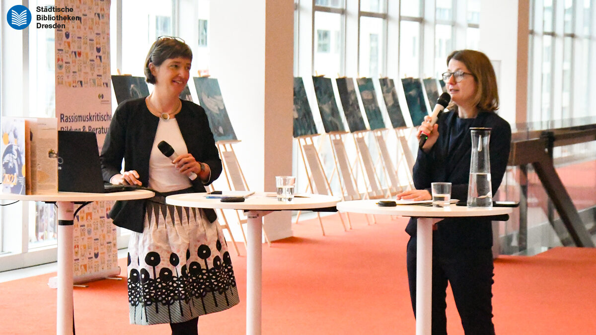 Annekatrin Klepsch und Marit Kunis-Michel beim Jahrespressetermin.