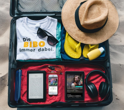Logo der Sommeraktion "Mit der eBibo durch den Sommer" Neu
