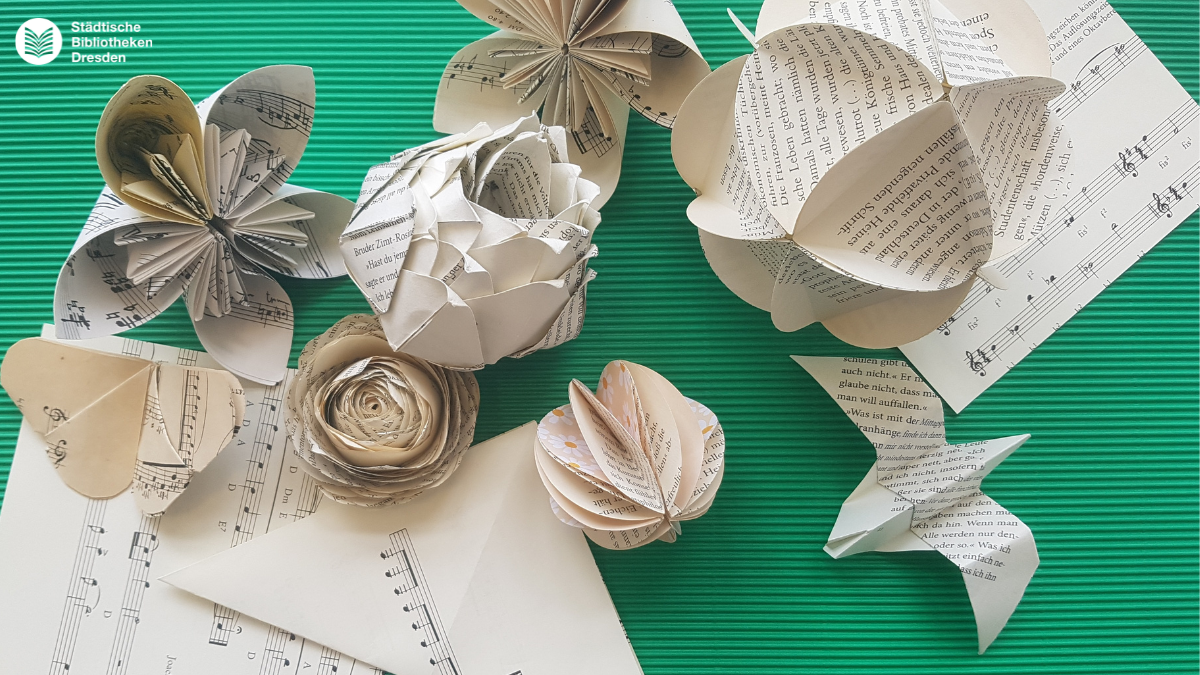 Blumen, Objekte aus Papier