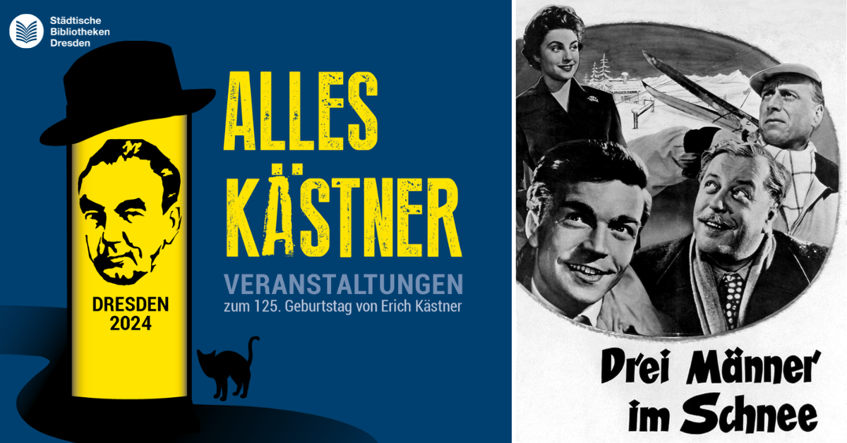 Plakat zum Kästner-Jahr 2024 und Filmplakat