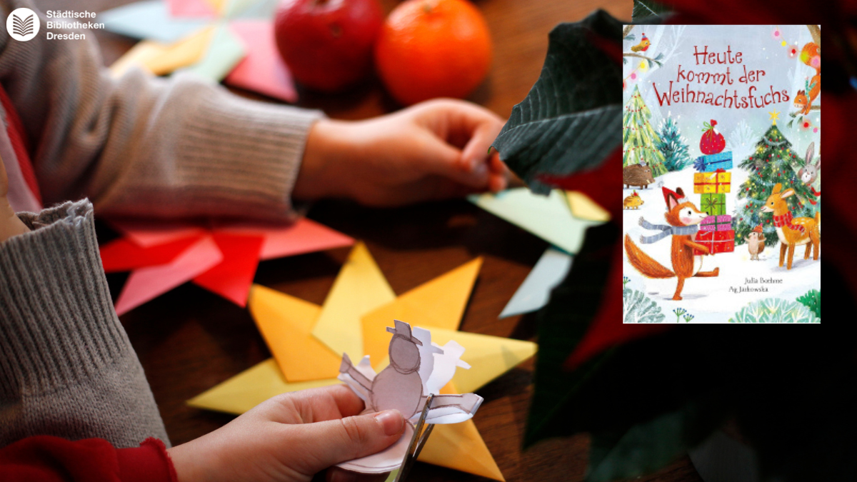 Kinderhände mit Papierbasteleien