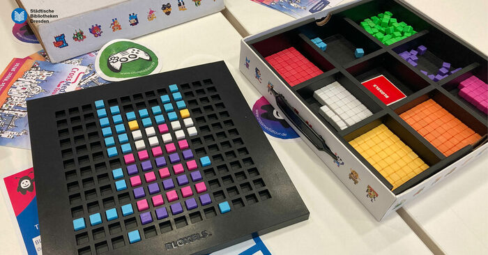 Bunte Bloxels-Steine